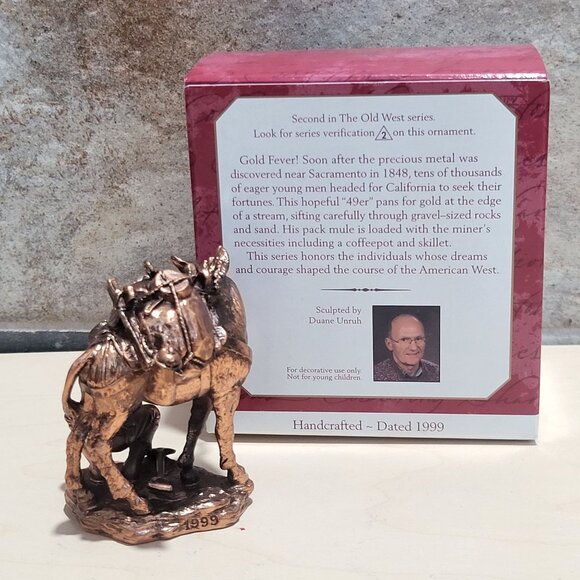 Hallmark Keepsake Ornament 1999 Prospector The Old West Collectors Series Copper - Picture 2 of 11